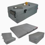 XPERMATE Ultra Kalın Çift Kişilik Katlanır Yatak, Portatif Yatak, Katlanır Sünger Yatak, Katlanabilir Yatak, Misafir Yatağı, Katlanır Yer Yatağı (Gri, 120x180x14)