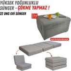 Xpermate Ultra Kalın Katlanır Sünger Yatak, Yer Yatağı, Katlanır Yer Minderi, Katlanır Yatak, Misafir Yatağı 80x180x14 Gri - 80 x 180 x 14 cm