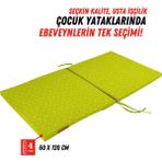 Xpermate Uyku Meleği, Anne Yanı Park Yatak Süngeri, Katlanır Bebek Yatak, Beşik Süngeri 60X120 Yeşil - 60 x 120 cm