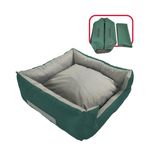 XPERMATE Xpermate Siesta Kedi Yatağı Ve Köpek Yatağı,Yedek Kılıflı,Fermuarlı55x60x23 (Turkuaz Yeşili)