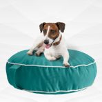 Xpermate Yuvarlak Kedi Yatağı ve Köpek Yatağı Su Itici Kumaş 60 x 15 cm Turkuaz