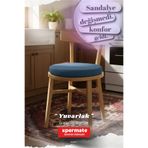 XPERMATE Yuvarlak Sandalye Minderi Su Yağ İtici Bağcıklı Yıkanabilir Sünger Minder Mutfak Balkon Bahçe 40 cm