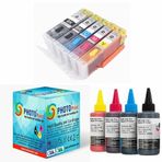 Xplus® Canon PGI-550XL CLI-551XL Uyumlu 5 Renk Dolan Muadil Kartuş MG6650 MG7150 MG7500 MG7550 + 5 Renk Mürekkep Seti
