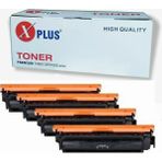Xplus Hp CF360A Color Laserjet Enterprise Flow Mfp M577C Chipli 4 Renk Ithal Muadil Toner Seti (6.300 Sayfa) - Siyah