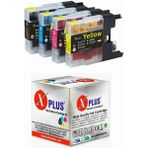 Xplus Mfc J825DW Brother Uyumlu LC-77XL LC1240-LC1280 4 Renk Muadil Kartuş Seti 1.200 Sayfa (Chipli) - Renkli