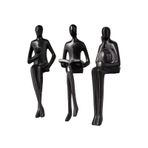 XPSHP25112 Modern Sanat El Sanatları Modern Basit Soyut Figür Süsler Lüks TV Dolabı Şarap Soğutucu Giriş Oturma Odası Çalışma Kitaplığı Ev Dekorasyonları Dolap Süslemeleri (Siyah)
