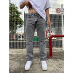 XPuppetwear Gri Düz Desenli Uzun Paça Baggy Jean Erkek Yüksek Bel Pamuklu Bol Kesim - 29 - 00E-Gri