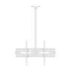 XPYGF565 TV Braketi Beyaz TV Askısı 40"-60" TV Tavana Montaj Eğim Döndürme Braketi Yüksekliği Ayarlanabilir TV Tavan Montajı, Max VESA 600x400mm ve 100 lbs'ye Kadar Tutar TV Monitör Tutucu Rafı