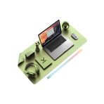Xrades Deri Mousepad Laptop Bilgisayar Için Geniş Masa Matı Deri Mouse Pad 80x40 Cm Çay Yeşili