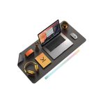 Xrades Deri Mousepad Laptop Bilgisayar Için Geniş Masa Matı Deri Mouse Pad 80x40 Cm Koyu Gri