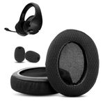 XRHTONG HyperX Cloud (CloudX) Stinger Core Wireless / 7.1 oyun kulaklığı ile uyumlu nefes alan yedek kulak yastığı, kulak yastığı (nefes alan kumaş/yüksek yoğunluklu köpük)