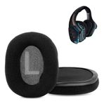 XRHTONG Logitech G933 G633 G433 G533 G533 G430 G930 G230 G231 G233 G332 G935 G635 G432 kulaklık kulak yastığı ile uyumlu yumuşak kumaş kulak yastığı (yumuşak kumaş/yüksek yoğunluklu köpük)