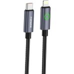 XS08 27W LED Işıklı Pd Type-C To Şarj Kablosu Ip Örgülü 1,2