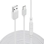 XSDtech 49 Ayak (15M) Güç Uzatma Kablosu, Wyze Cam/Wyze Cam Pan ile Uyumlu, Yi Kamera, NestCam Kapalı, Blink XT Kamera, Netvue Cam, Ev Güvenlik Kameraları için USB - Mikro USB Şarj Kablosu
