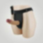 xShopum 17,5 cm Titreşimli Belden Bağlamalı Içi Boş 7 cm Dolgulu Strapon Penis - Draven