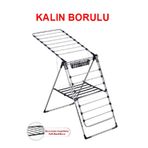 xsir 1. Kalite Çamaşır Kurutmalığı Kalın Telli Askılık KALIN BORULUDUR