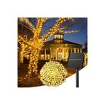 xsir 100 Led Solar Enerjili Peri Led Işık Güneş Enerjili Balkon Bahçe Parti Yılbaşı Dekor Işığı