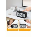 xsir Masa Saati Dijital Alarmlı Led Ekran Pilli Çalar Saat Dereceli Fotoselli Takvimli