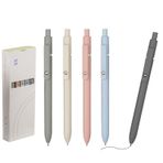 Xspring 0.5 Jel Kalem, 5 Paket Geri Çekilebilir Hızlı Kuru Jel Mürekkepli Kalem, İnce Uçlu 0.5mm Siyah Mürekkepli Rolling Ball Jel Kalemler, Ev, Okul ve Ofis Malzemeleri için Sevimli Jel Kalemler