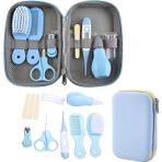 Xspring Bebek Saç Fırçası, 8'li Bebek Bakım Seti, Bebek Güzellik Seti, Bebek Bakım Ürünleri Seti, Bebek Tırnak Makası ve Kulak Temizleme Çubuğu İçeren Baby Grooming Kit, Yenidoğan Bebekler İçin