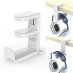 Xspring Kulaklık Standı, Masa Altı Kulaklık Askısı, 360 Derece Dönebilen Ayarlanabilir Kollu Kelepçe, Oyun Kulaklığı Pc Kulaklıkları İçin Evrensel Askılık, Profesyonel Kulaklık Standı