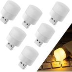 Xspring Mini Usb Led Işık Lambası, 6 Adet Usb Fişli Led Gece Lambası, Yatak Odası, Koridor, Kamp, Okuma, Uyku Için Rgb Taşınabilir Ortam Lamb