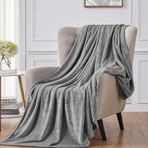 Xspring Polar Battaniye, 280GSM Süper Yumuşak Yatak Battaniyesi, Hafif ve Konforlu Flanel Battaniye, Yatak, Koltuk, Seyahat ve Kamp İçin (Açık Gri, 150x200cm)