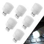 Xspring USB Işığı, 6 Adet Mini USB LED Gece Lambası, RGB Taşınabilir Ortam Aydınlatması, Yatak Odası, Koridor, Kamp, Okuma ve Uyku İçin (Beyaz Işık)