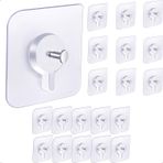 Xspring Yapışkanlı Duvar Kancaları, 20'li Paket Çivisiz Asıcı, Fotoğraf Çerçeveleri için Su Geçirmez ve Yağa Dayanıklı Duvar Askıları, Dekorasyon ve Banyo Mutfak Askıları, Anahtarlık
