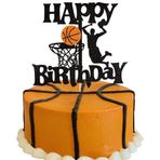 Xsstarmi 1 paket pasta dekorasyonu, basketbol, doğum günü, pasta süsü, parıltılı, NBA Star Sports basketbol pasta süsü, erkekler ve erkekler için, doğum günü aksesuarı, parti pasta dekorasyonları
