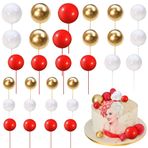 Xsstarmi 30 paket pasta dekorasyonu, mini balon, pasta süsü, köpük top, pasta, maymuncuk, yapay incili küreler, kendin yap, kek, pasta dekorasyonu, düğün, yıl dönümü, doğum günü, parti aksesuarı,