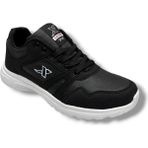 Xstep 020-26 Cilt Deri Anatomik Erkek Sneaker Siyah Beyaz