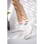 Xstreet Uzun Convers Keten Ayakkabı Spor Ayakkabı Günlük Sneakers - Beyaz