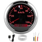 Xtevu GPS Göstergesi, Speedometre Yolcun Something Ekran 85mm Dijital Takometre Motosiklet Teknesi Otomobil, 120km H Navigasyon Sensörü Deniz Paneli ile Uyumlu (Black Dial)
