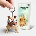 Xtoys Sevimli Çılgın Deli Köpek Çanta Aksesuarı ve Süsü Komik Hareketli Oyuncak Anahtarlık | Goofy