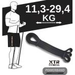 Xtr Fitness Powerband Direnç Lastiği ve Egzersiz Bandı Medium Orta Sertlik Siyah