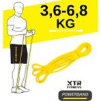 Xtr Fitness Powerband Direnç Lastiği ve Egzersiz Bandı Xlight Hafif Direnç Sarı