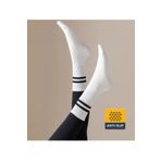XTR Fitness - Yoga Ve Pilates Için Profesyonel Kaydırmaz Tabanlı Çorap Beyaz