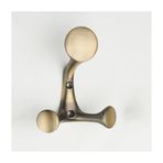 xuejuanshop Palto Askısı Çinko Alaşım Duvara Monte Palto Askısı, 10,6 cm Üç Uçlu Ağır Hizmet Palto Kancası, Kaban, Eşarp, Çanta, Havlu, Anahtar, Şapka, Kupa, Şapka Duvar Rafı (Renk: Bronz)