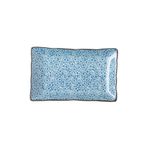 xuejuanshop Yemek tabağı 8,5 inç Sushi plaka dikdörtgen tabak seramik yaratıcı ev balık tabağı uzun plaka düzensiz desen plakası ev plakası (Renk: B)