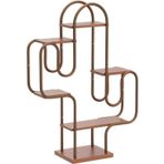 XUJUAN-0227 Çiçek Standı Kaktüs Köşe Kitaplık, 6 Katlı Çok Amaçlı Bitki Standı, Ağır Hizmet Tipi Metal Köşe Rafı, Yaratıcı Uzun Teşhir Rafı, Rustik Bitki Rafı