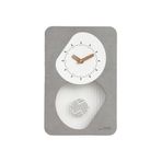 XUJUAN-0227 Duvar Saatleri 54 x 36 cm Dikdörtgen Duvar Saati - Tik Takmayan Kuvars Pille Çalışan Modern Siyah/Gri Yatak Odası, Mutfak ve Oturma Odası için Dekoratif Duvar Saati (Gri)