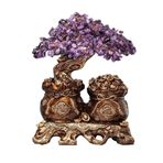 XUJUAN-0227 Kristal ağaç uğur ağacı, ev için, kristal sinek shui ağacı, açılış töreni, oturma odası dekorasyonu, süs yapay ağaçlar (mor)