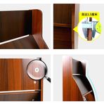 XUJUAN-0227 Yer dergisi standı, ahşap dergi rafı, reklam saklama, zemin gazetelik, bilgi ekranı rafı, dergi standı (ceviz)