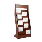 XUJUAN-0227 Yer dergisi standı, yerde duran dergi standı, sunum standı, saklama, reklam saklama, zemin gazetelik, ahşap bilgiler, dergi standı (ceviz)