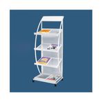 XUJUAN-0227 Yer gazeteliği, satış standı, zeminde durur, broşür standı, dikey broşür saklama, gazete standı, ofis mobilyası dergi standı (beyaz)