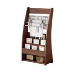 XUJUAN-0227 Zemin gazetelik kitaplık, dergi rafı, gazete rafı, zemin rafı, broşür standı, günlük saklama, bilgi ekranı standı, dergi standı (ceviz)