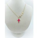 XUPING JEWELRY 14 Ayar Altın Kaplama, Yıldız Zirkon Taşlı Kolye