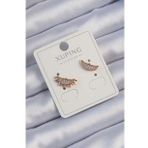Xuping Rose Renk Zirkon Taşlı Ay Ve Güneş Tasarımlı Küpe - Tj-Bkp9429