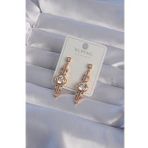 XUPİNG Rose Renk Zirkon Taşlı Geometrik Sallantılı Küpe - TJ-BKP9355